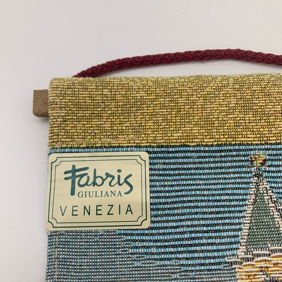 GIULIANA Fabris VENEZIA Vtg. Wall Hanging Tapestry Italian Capanile Bell Tower - Picture 6 of 10